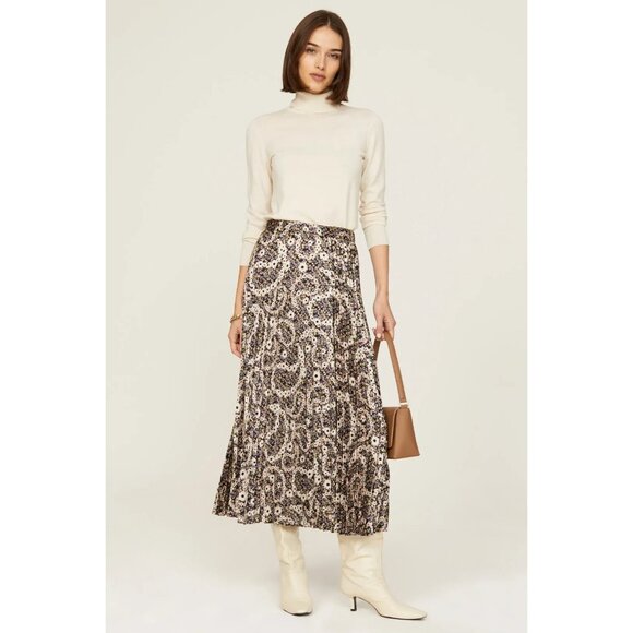 R-372. Sandro Indiana Midi Skirt FR 36 US 4 - Picture 1 of 1